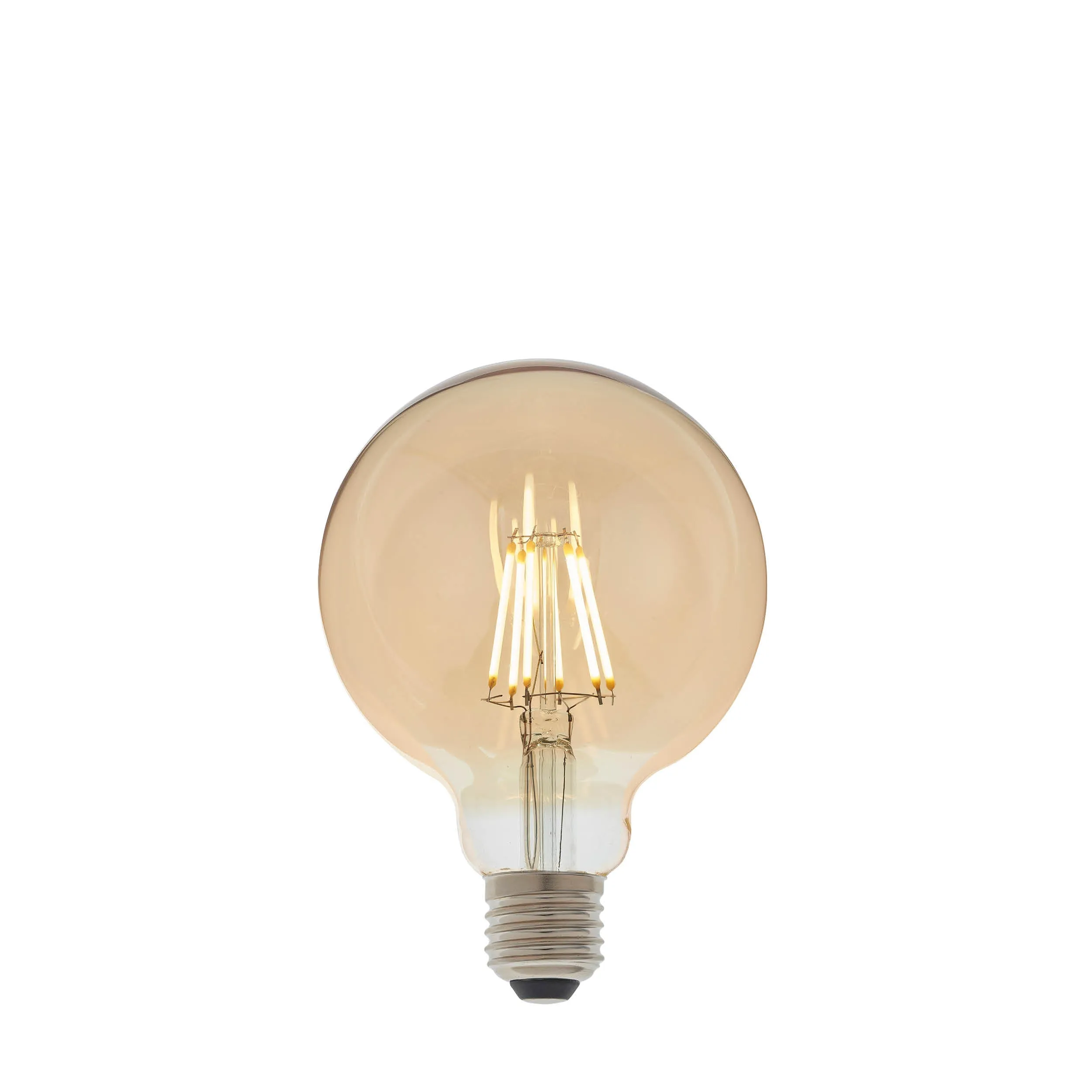 Endon 93030 E27 LED filament globe 1lt Accessory Amber glass 6W LED E27 Warm White