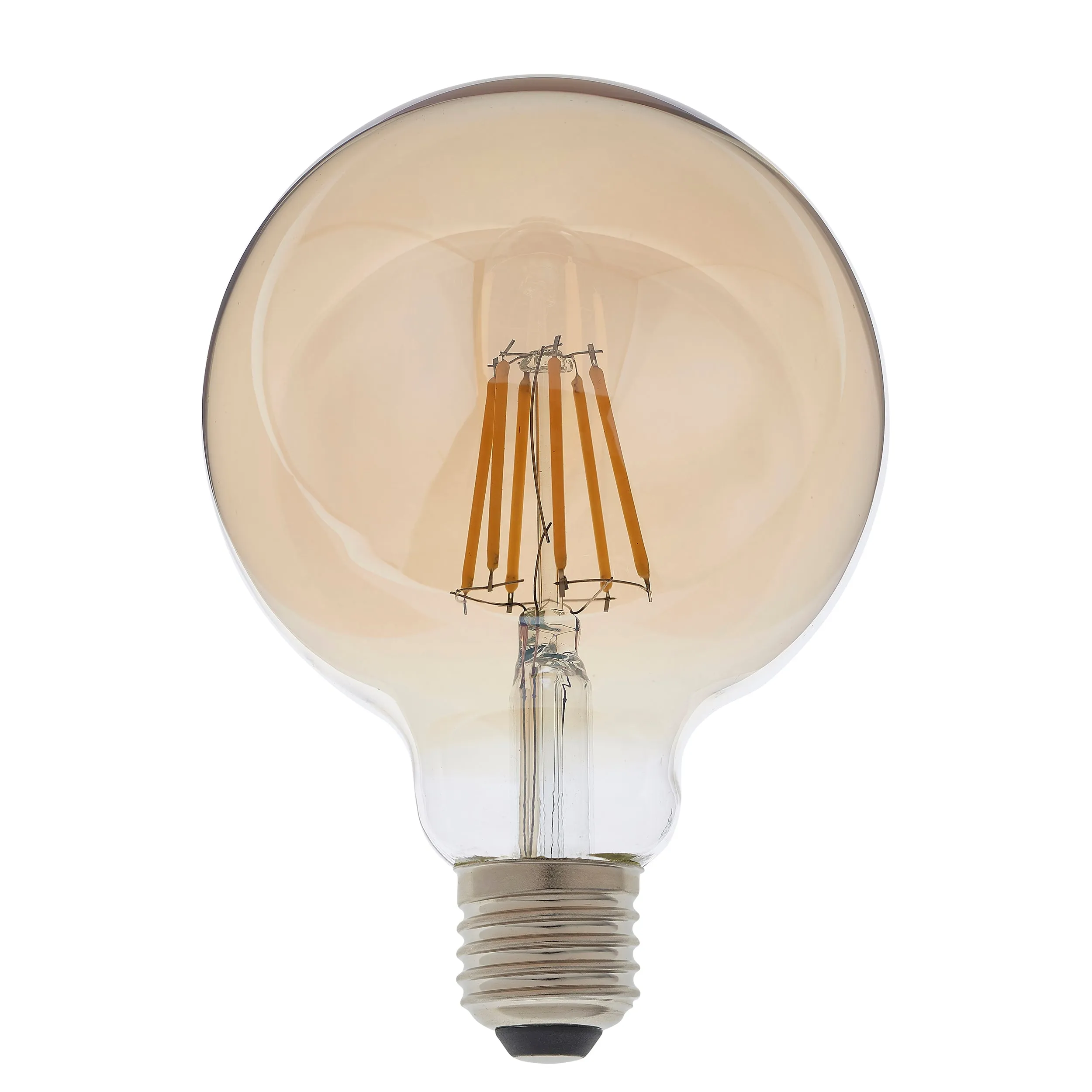 Endon 93030 E27 LED filament globe 1lt Accessory Amber glass 6W LED E27 Warm White
