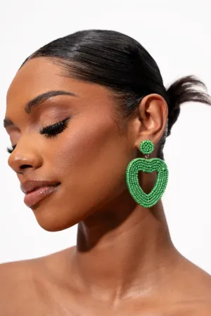 FREDA EARRINGS in GREEN