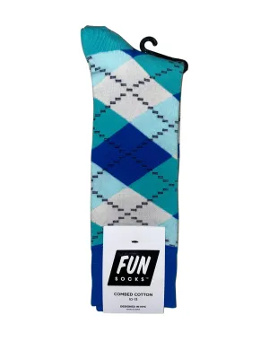 Fun Socks Argyle - Turquoise