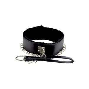 Furry Collar with Leash - Soft Comfort & Stylish Design for Submissives