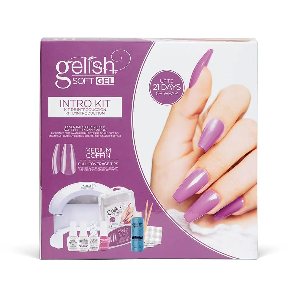 Gelish - Full Cover Soft Gel Intro Kit - Medium Coffin