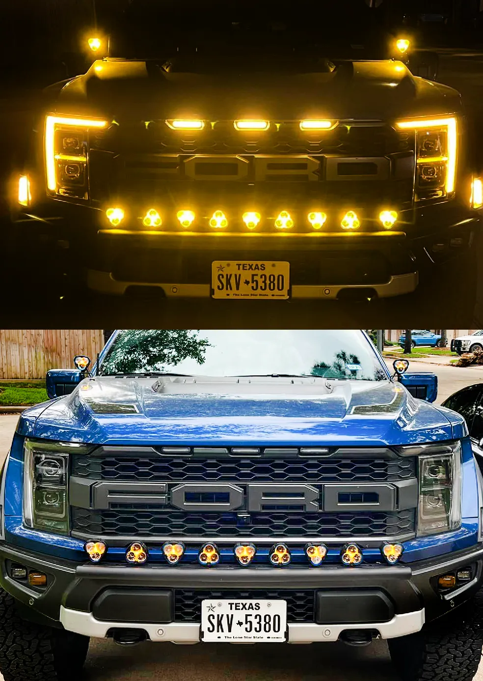 Gen 3 Raptor Front Light Mount Kit (stock bumper) - Use Any Light
