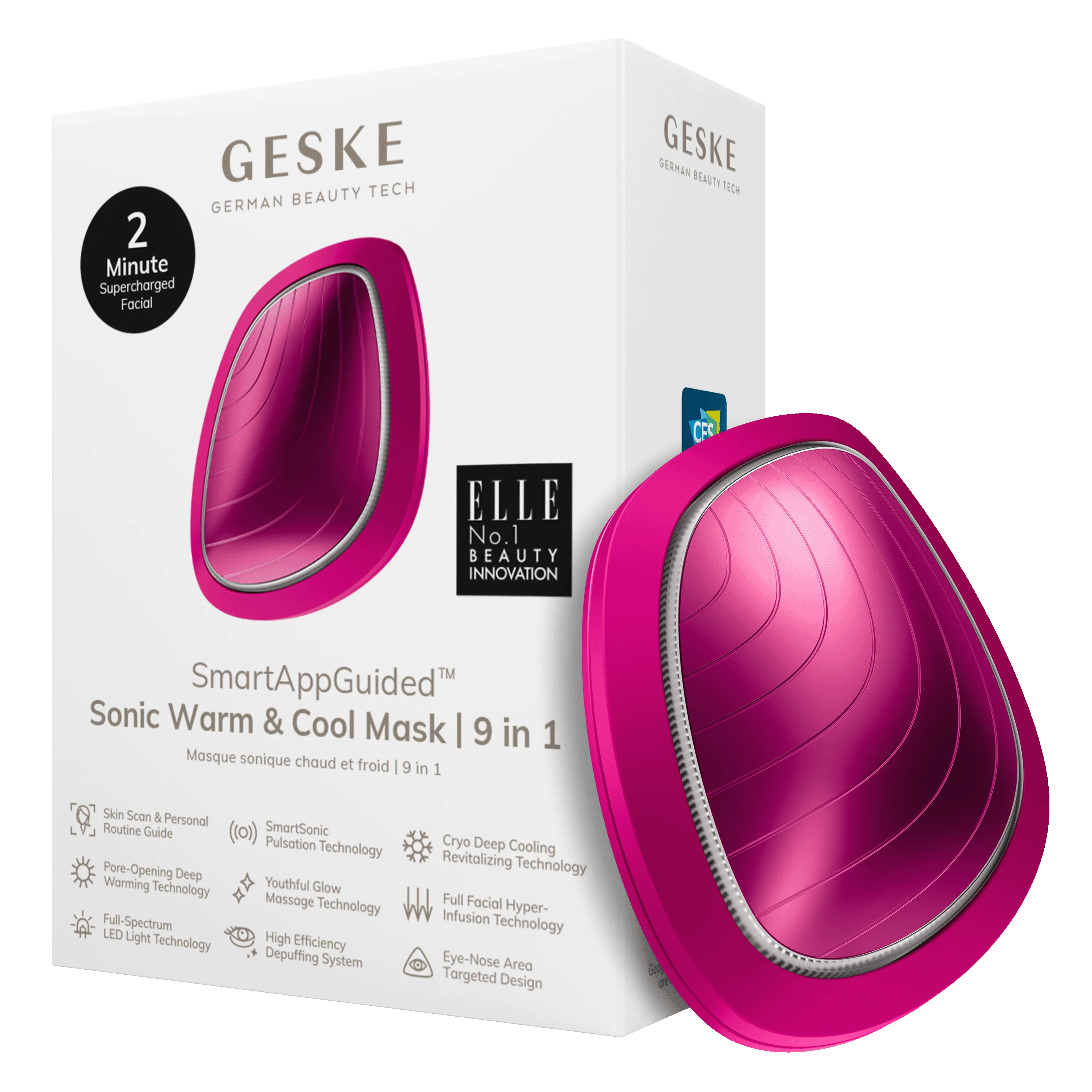 GESKE Sonic Warm & Cool Mask 9in1 Magenta 2