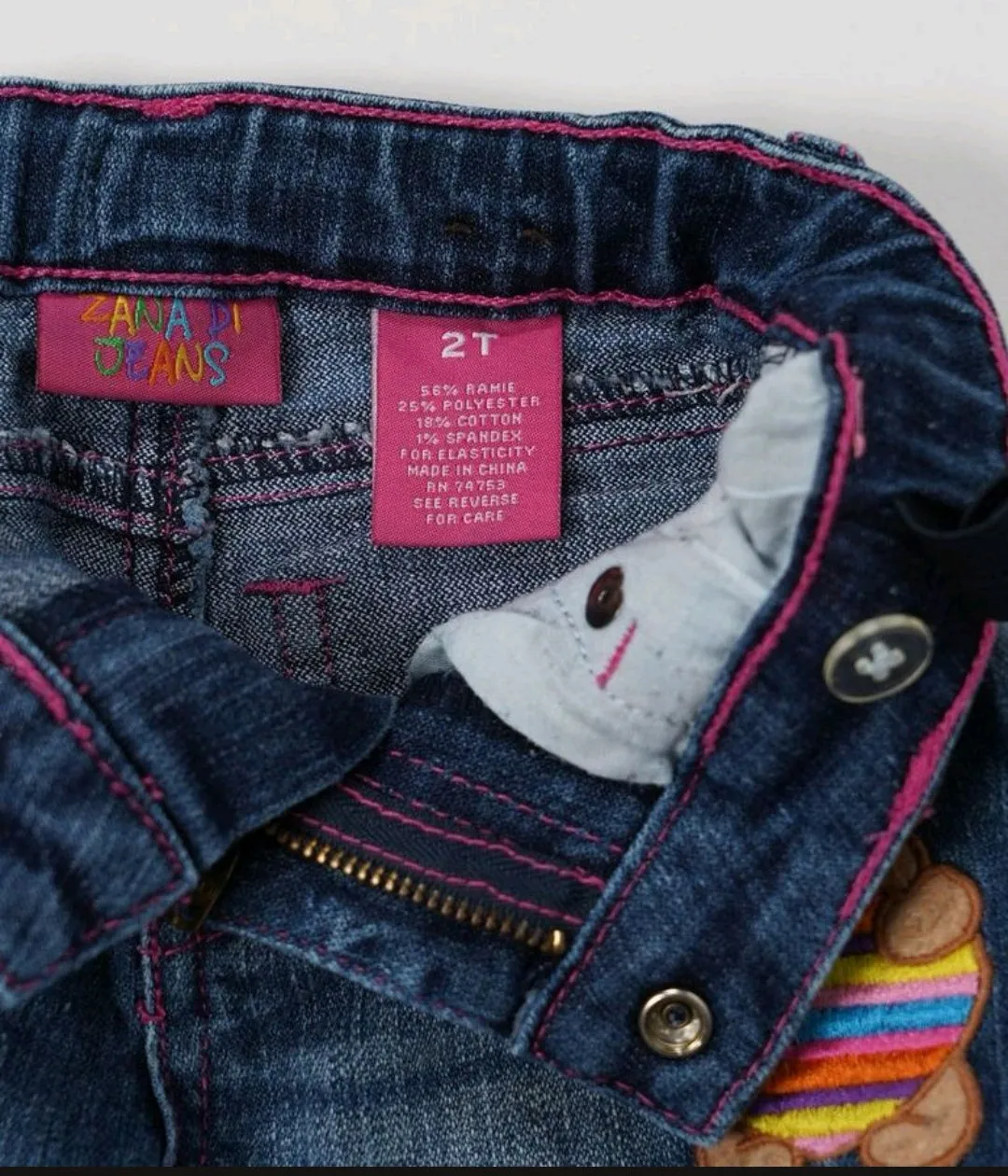GIRL SIZE 2 YEARS - ZANADI, Embroidered, Flared Jeans EUC B15
