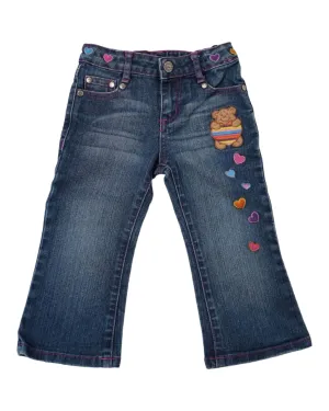 GIRL SIZE 2 YEARS - ZANADI, Embroidered, Flared Jeans EUC B15