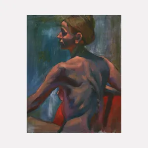 Girl with Blue Back