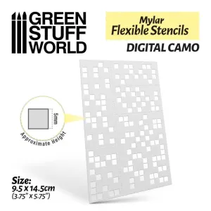 GSW Flexible Stencils - DIGITAL CAMO (5mm)