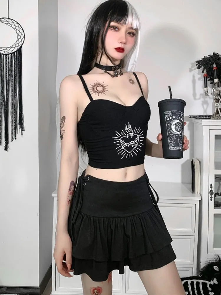 Harajuku E-girl Streetwear Gothic High Waist Skirt
