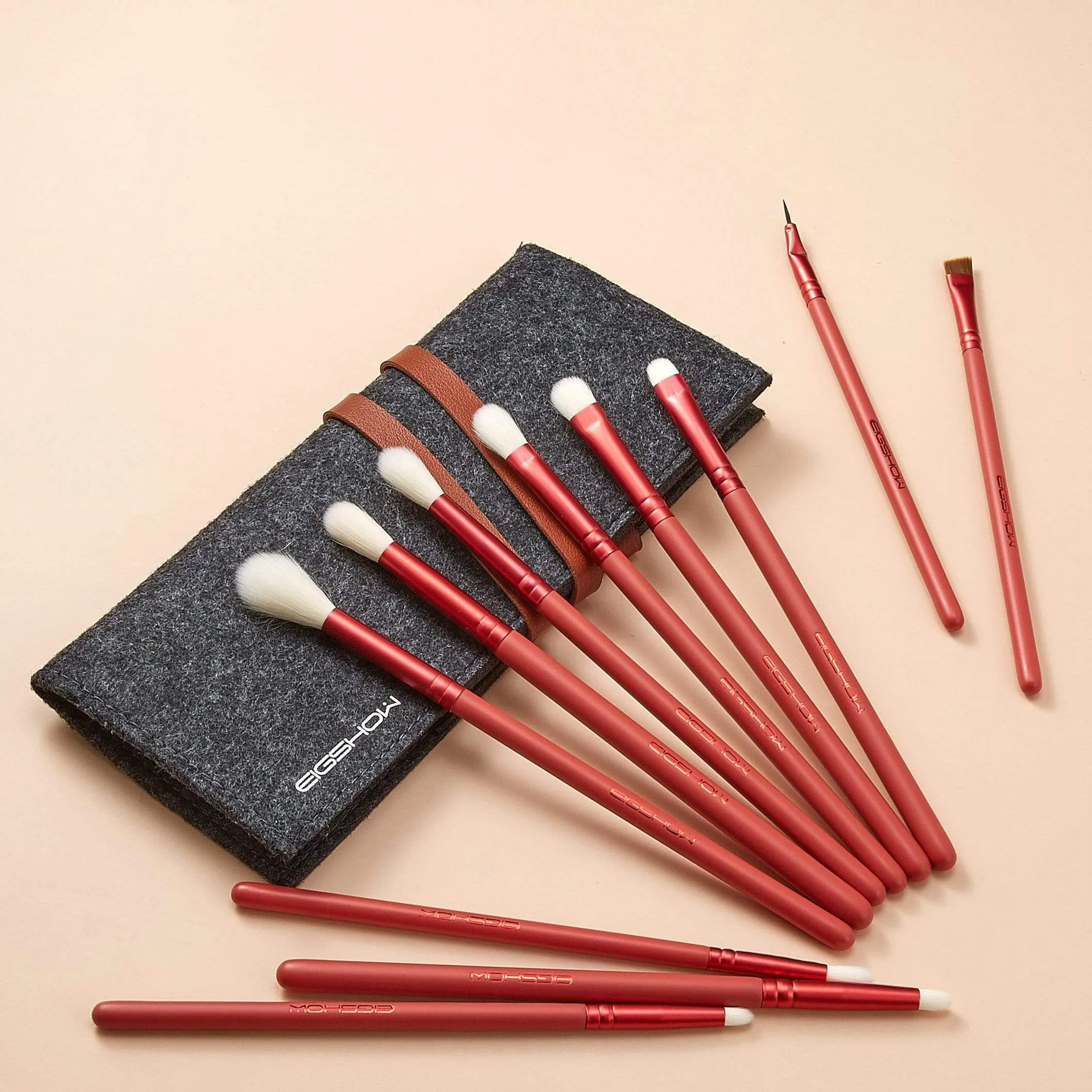 JADE SERIES - 11 PCS EYE BRUSH KIT - AGATE RED
