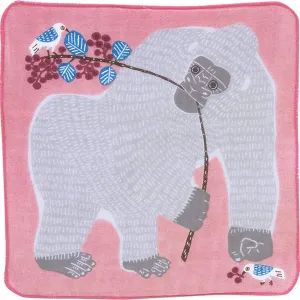 Kata Kata  soft towel 100% cotton -  Gorilla Pink ゴリラ ピンク 25 x 25 cm