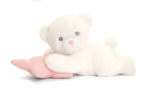 Keel Toys Keeleco Bear on Pillow Soft Toy Pink 25cm