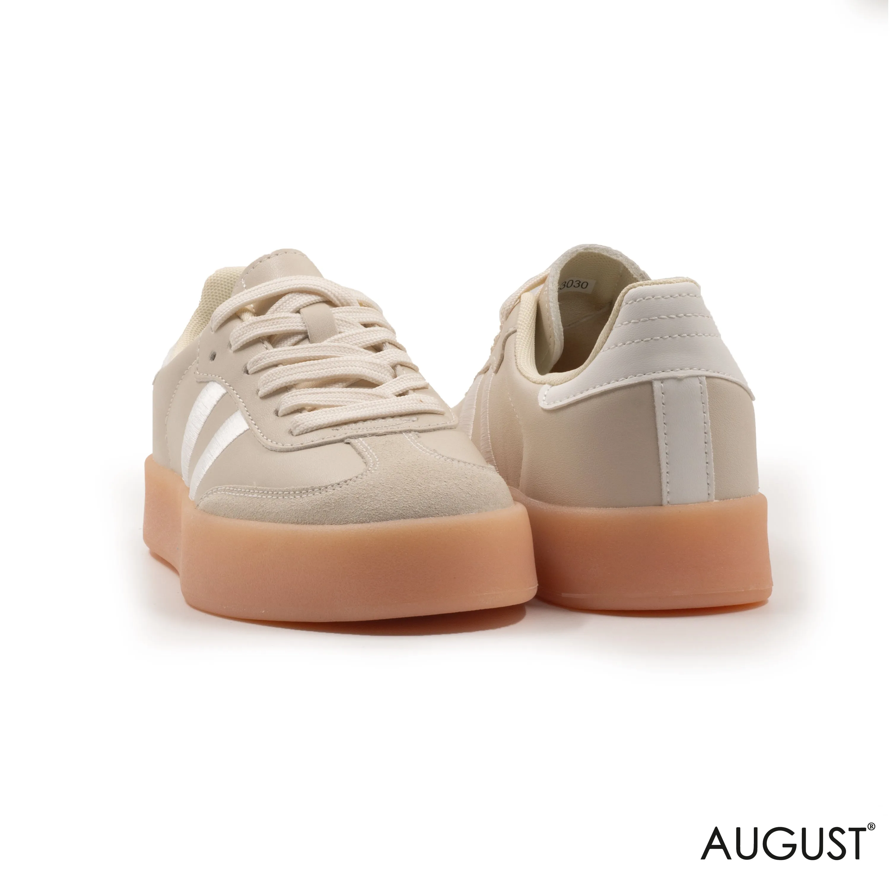LEATHER SNEAKERSSPORTY STRIPE RUBBER SOLE