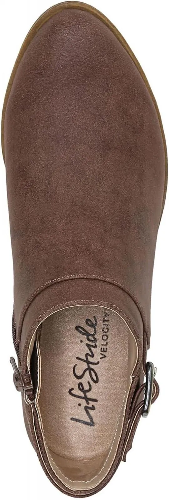 Lifestride Womens Alexi Ankle Boots H7962S1 Dark Tan Brown 9M