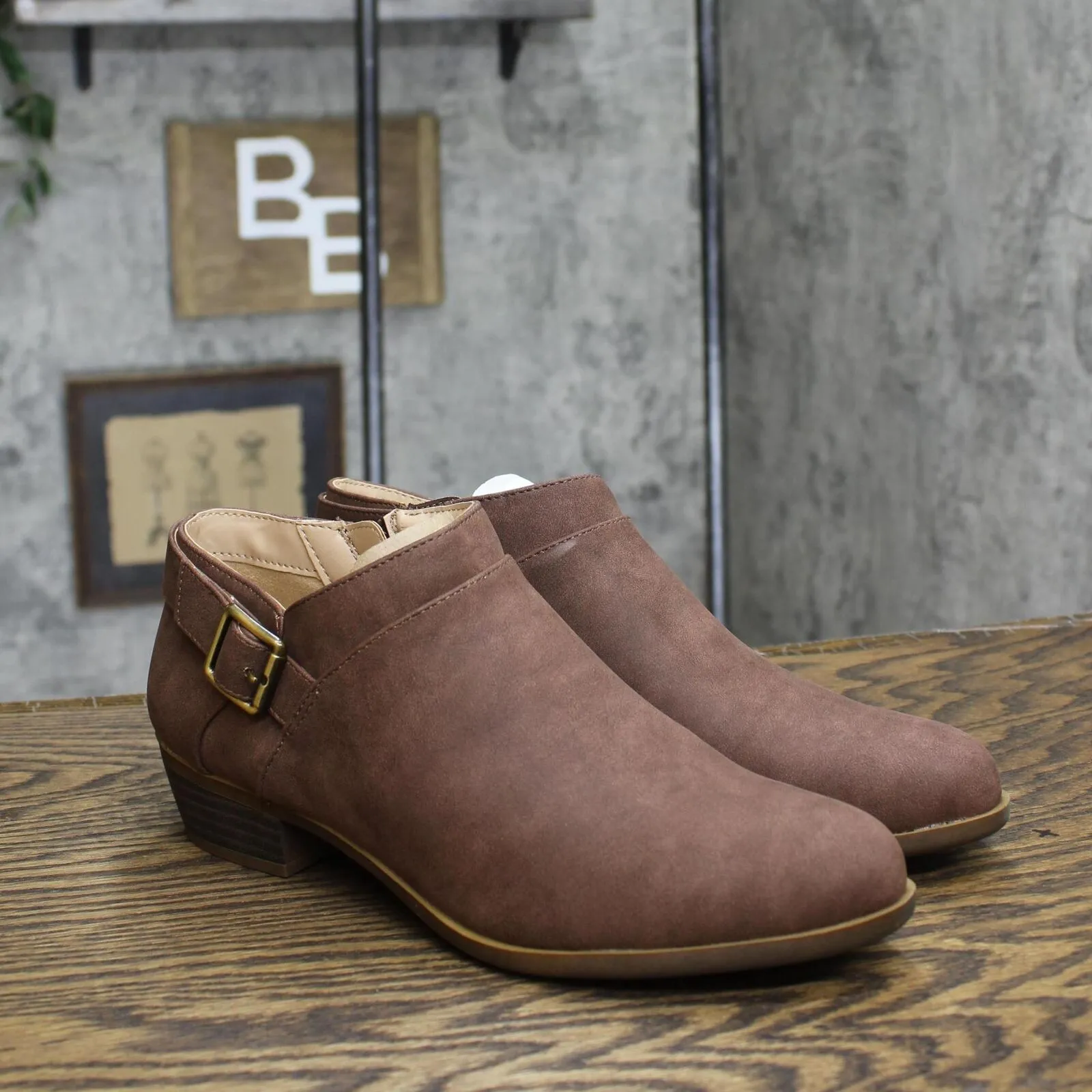 Lifestride Womens Alexi Ankle Boots H7962S1 Dark Tan Brown 9M