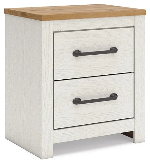 Linnocreek King Panel Bed with Mirrored Dresser and 2 Nightstands