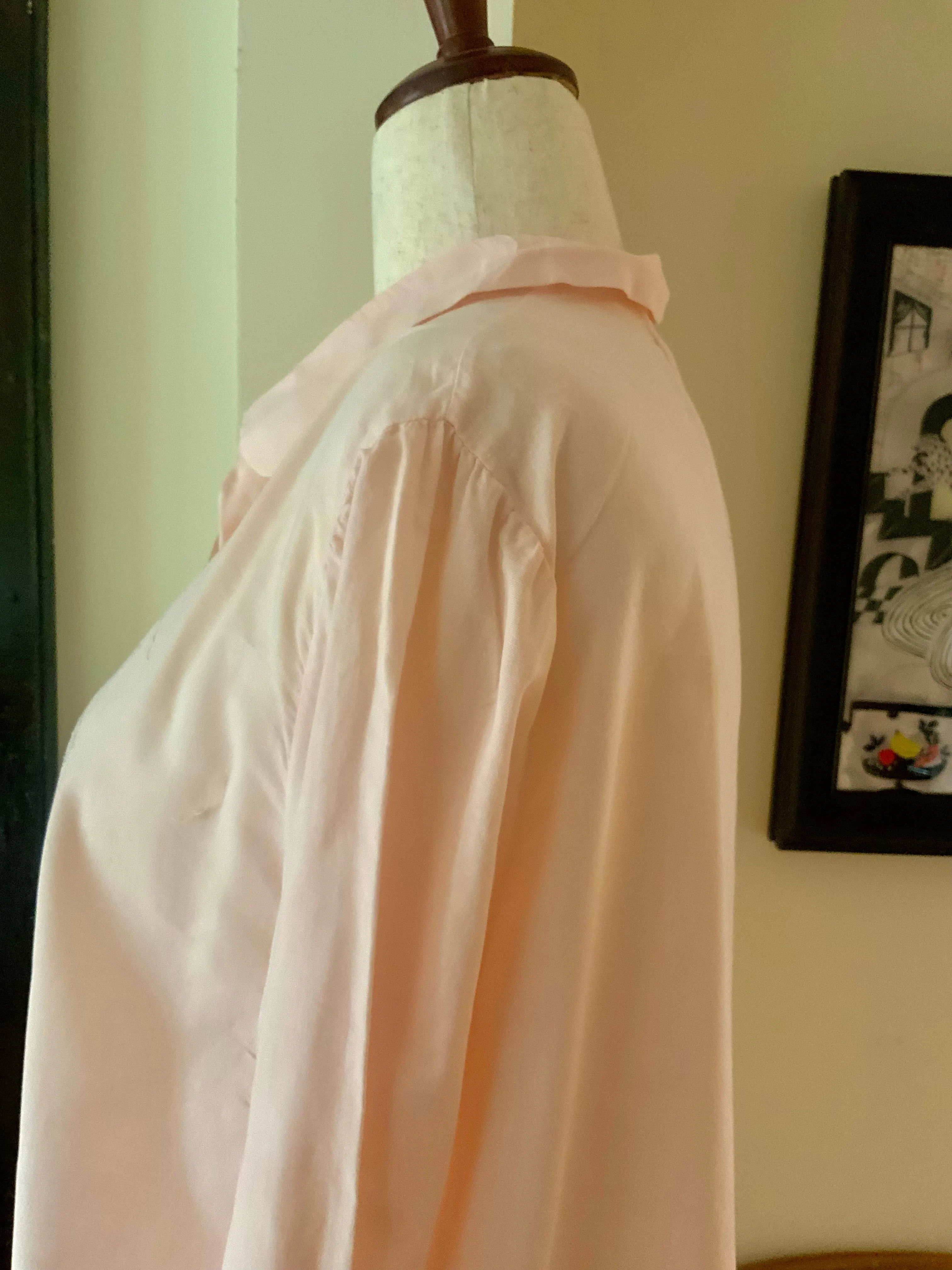 Long Sleeve Cotton Nightgown - 60s - 60E