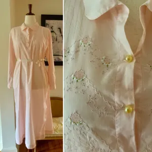 Long Sleeve Cotton Nightgown - 60s - 60E
