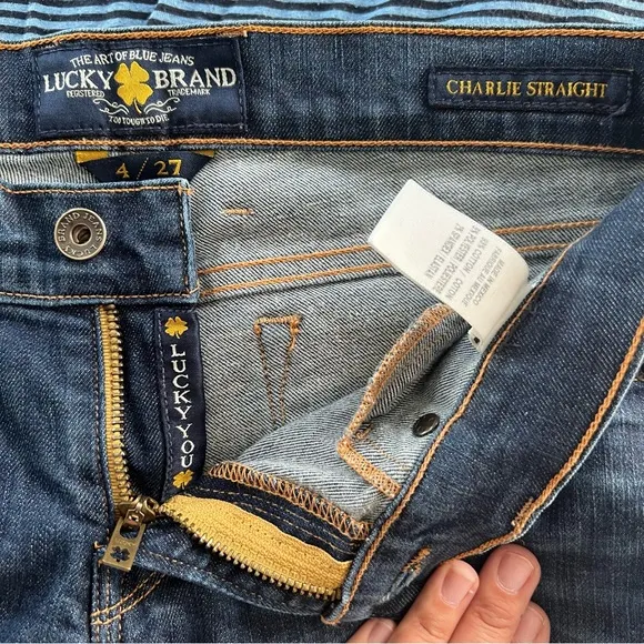 Lucky Brand Charlie Straight Women's Blue Jeans Size 4/27