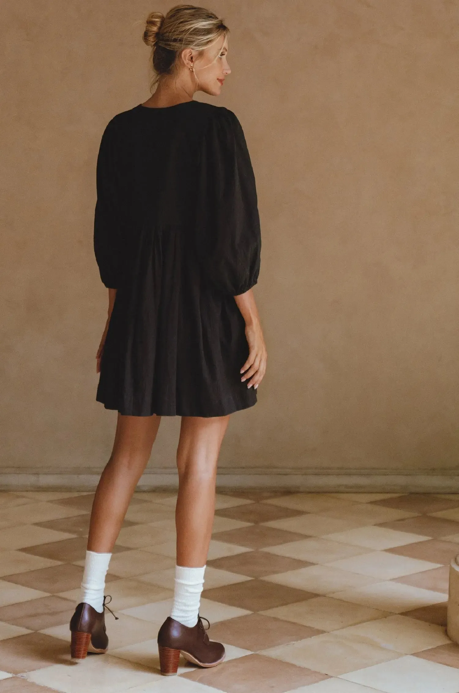 Maribelle Baby Doll Linen Dress by Bali ELF