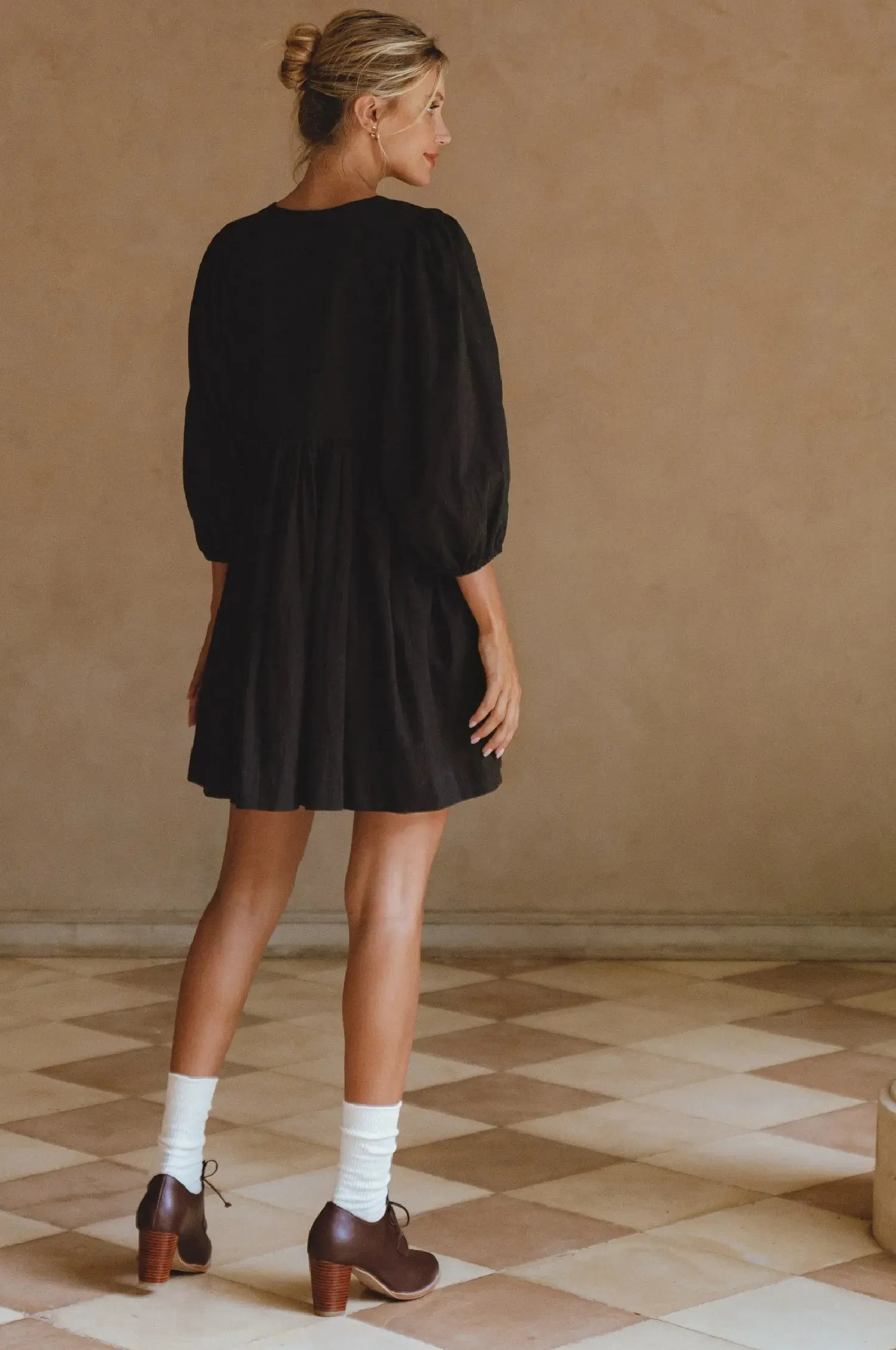 Maribelle Baby Doll Linen Dress by Bali ELF