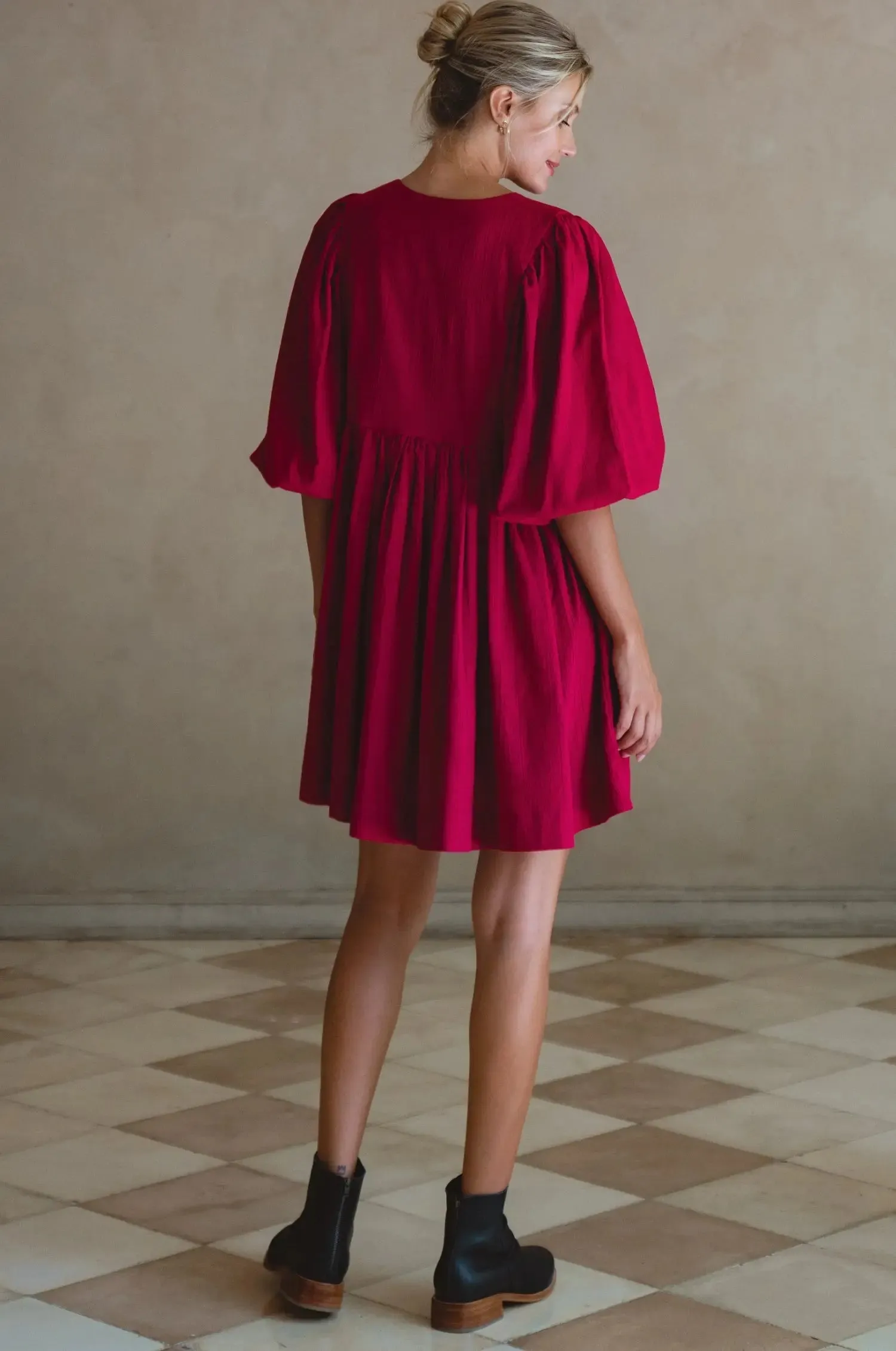 Maribelle Baby Doll Linen Dress by Bali ELF