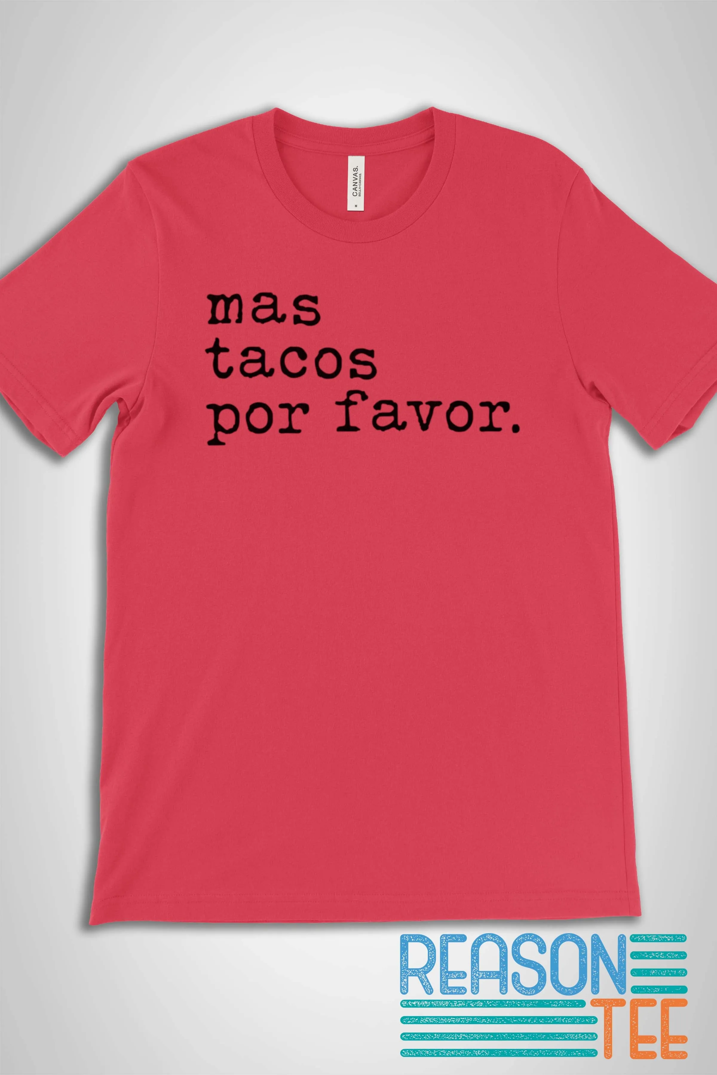 Mas Tacos Por Favor Font T-shirt
