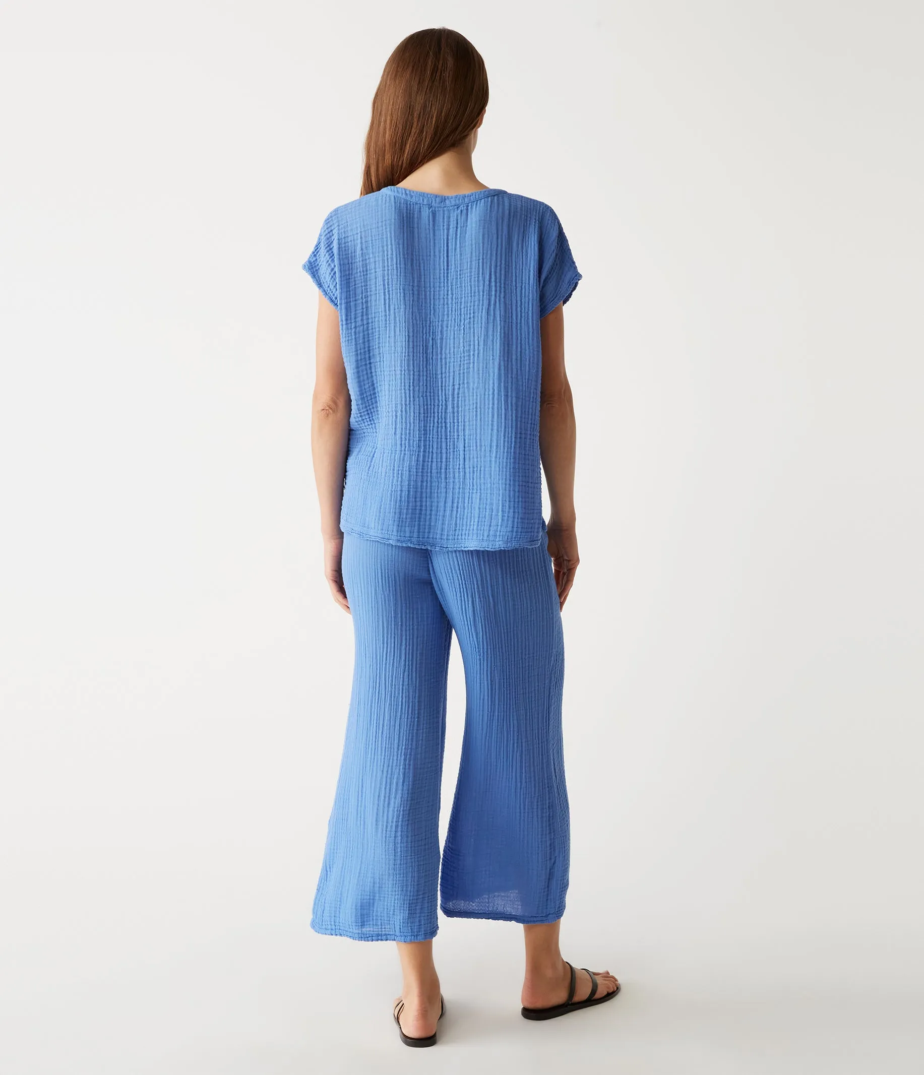 Medina Cropped Gauze Pant