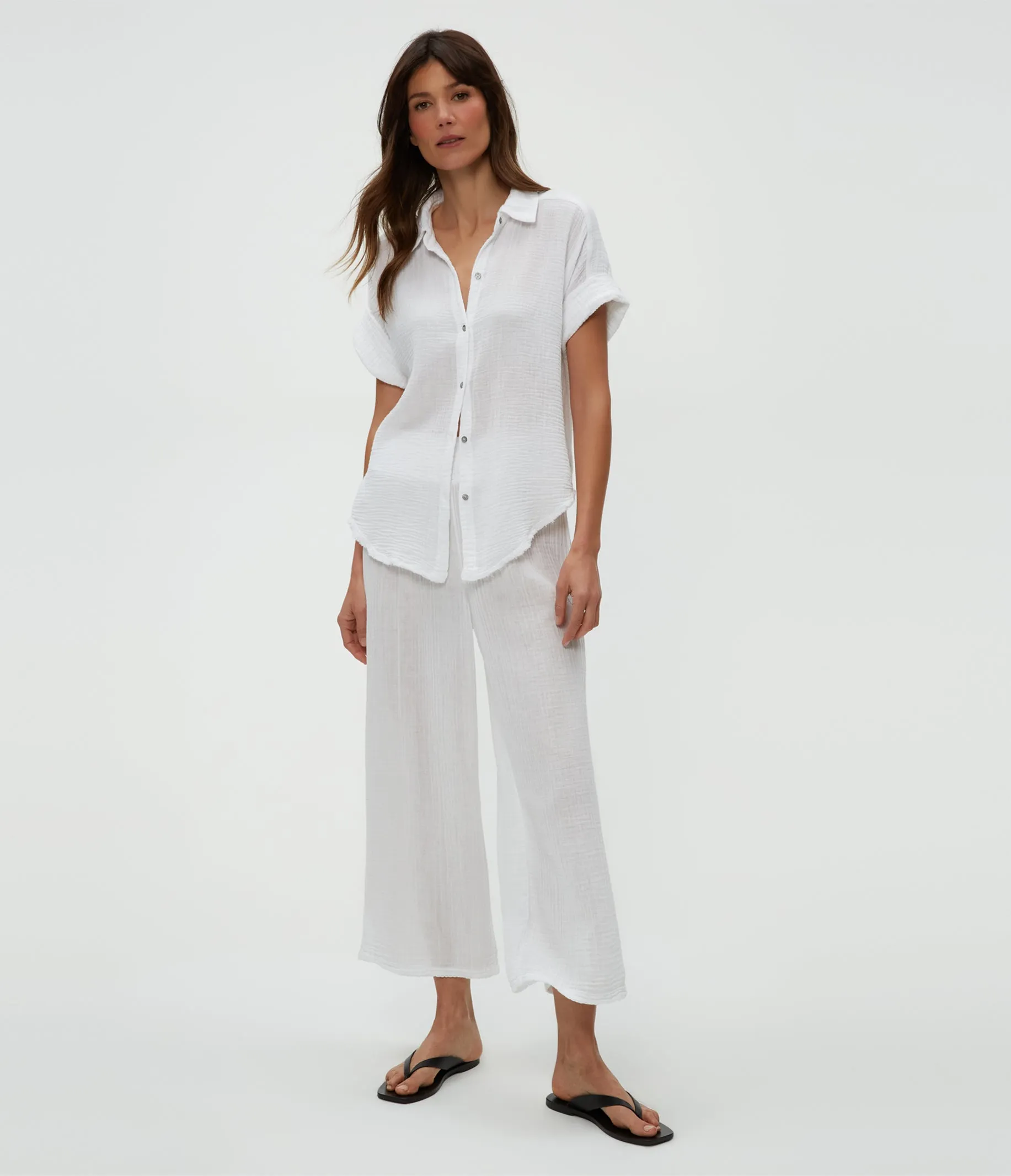 Medina Cropped Gauze Pant