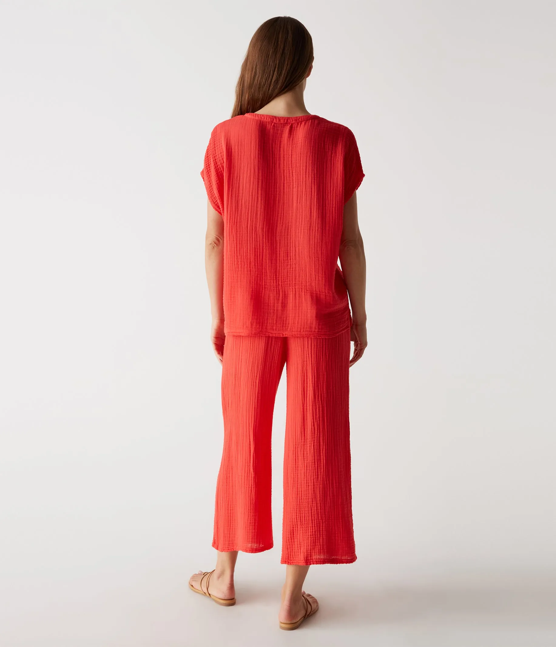 Medina Cropped Gauze Pant