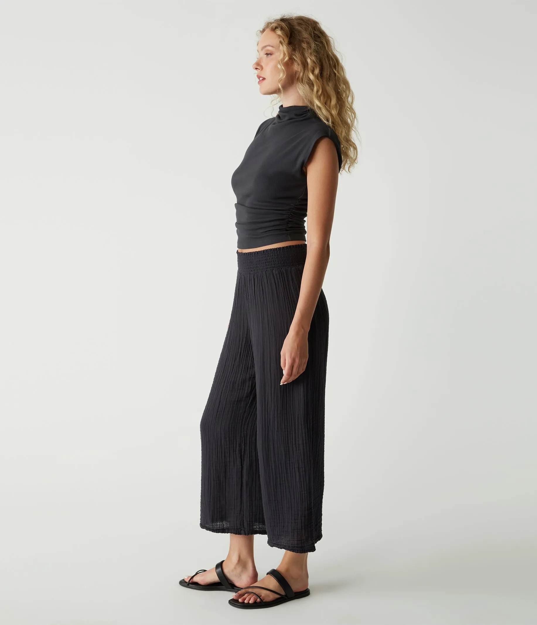 Medina Cropped Gauze Pant