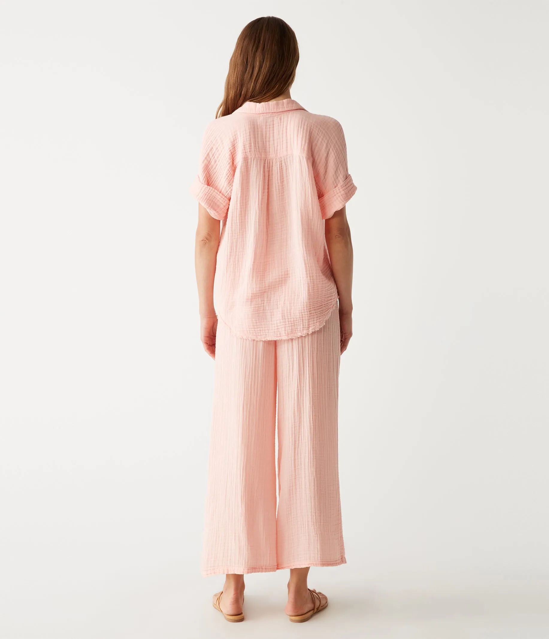 Medina Cropped Gauze Pant