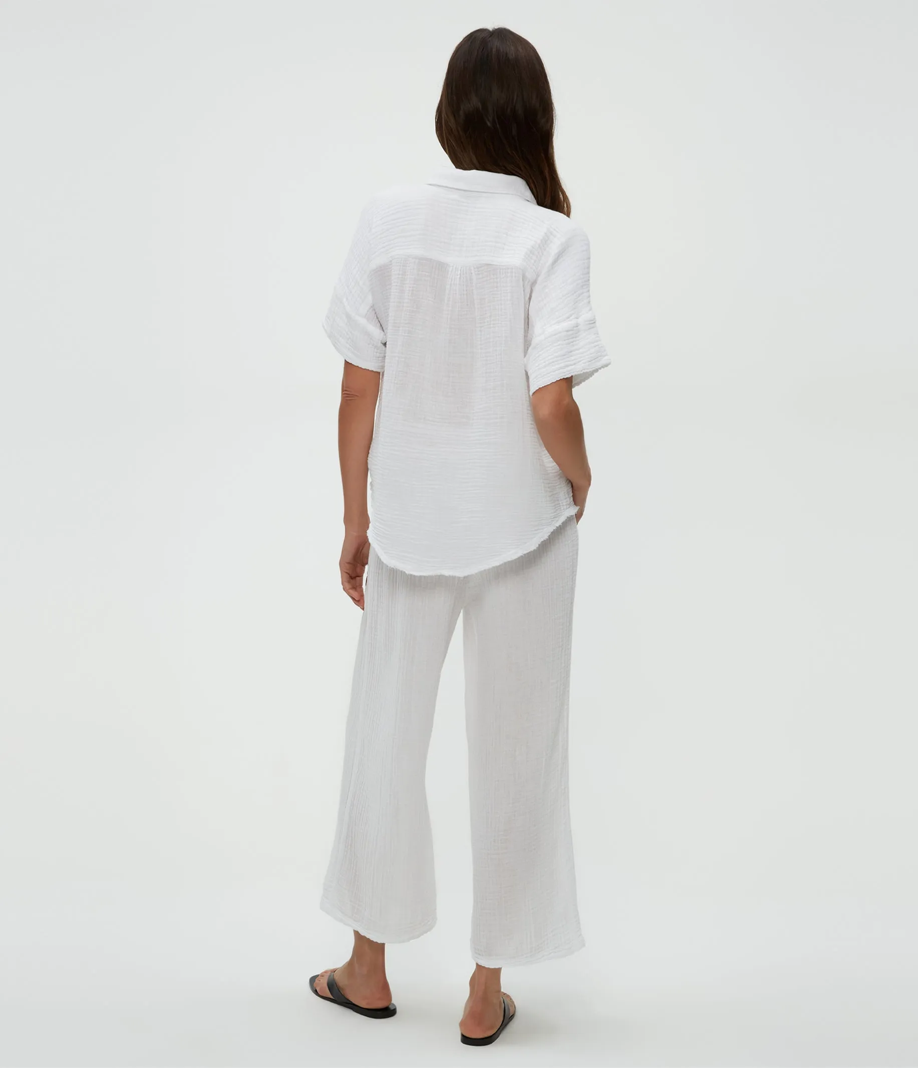 Medina Cropped Gauze Pant