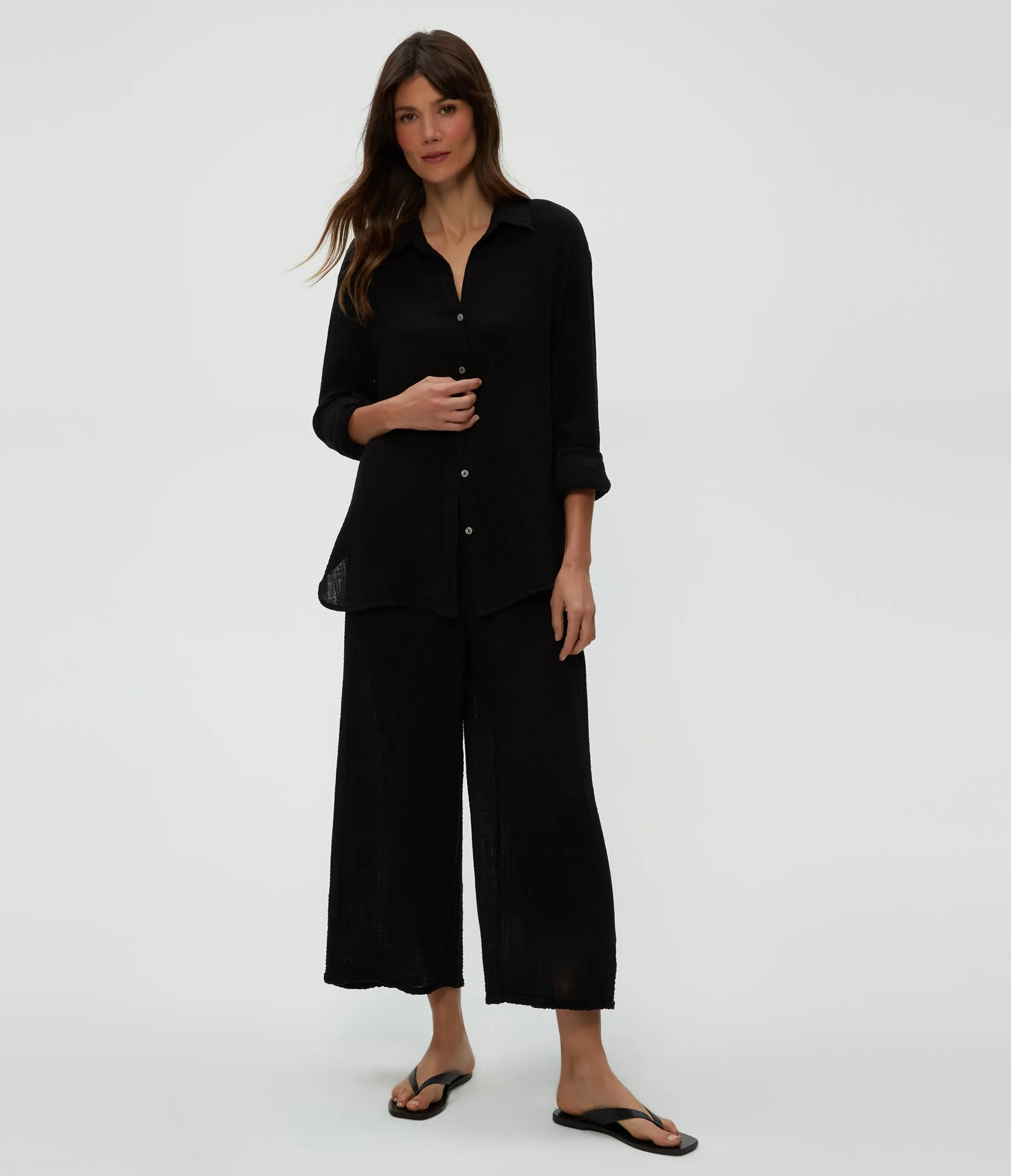 Medina Cropped Gauze Pant