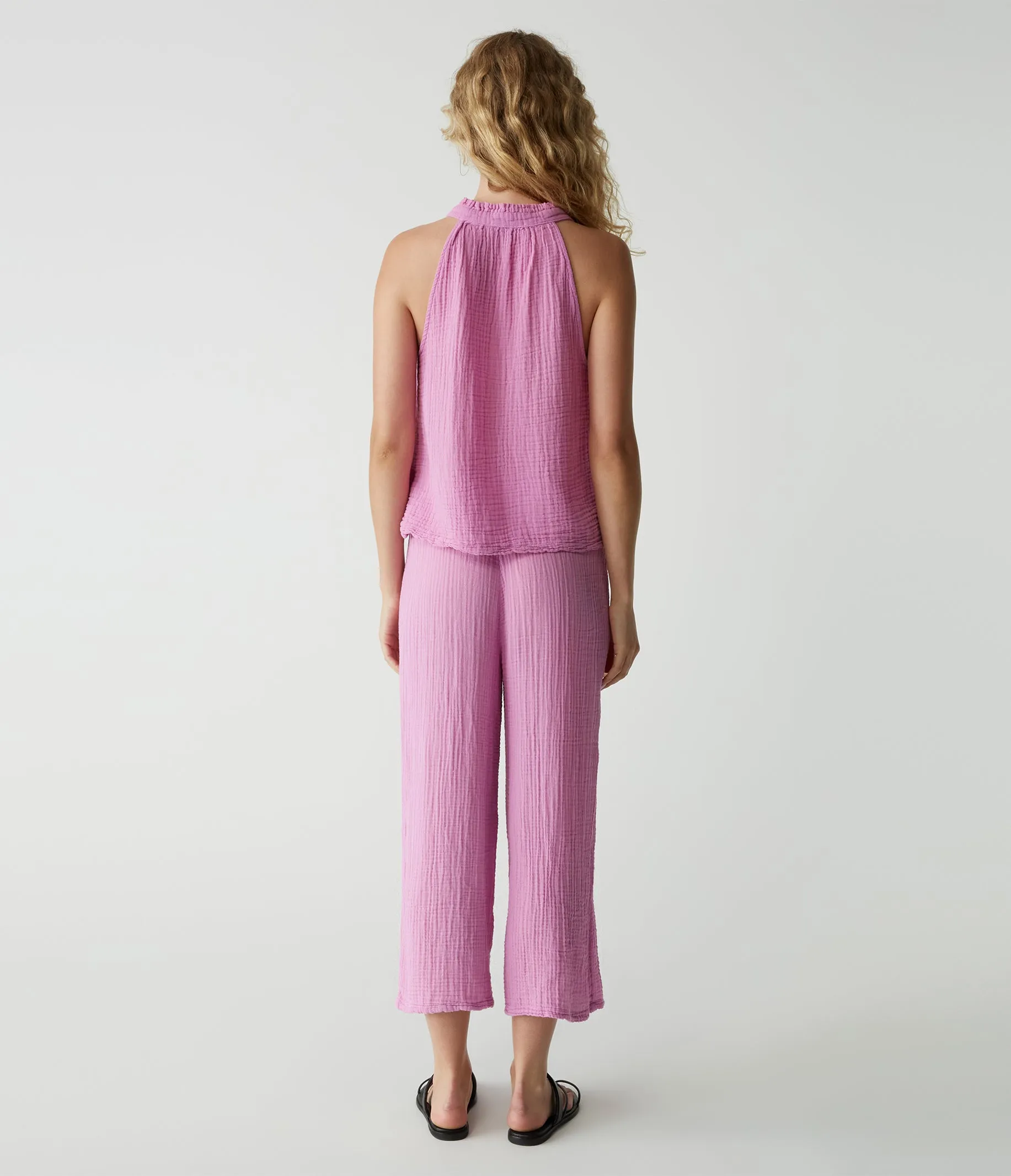Medina Cropped Gauze Pant