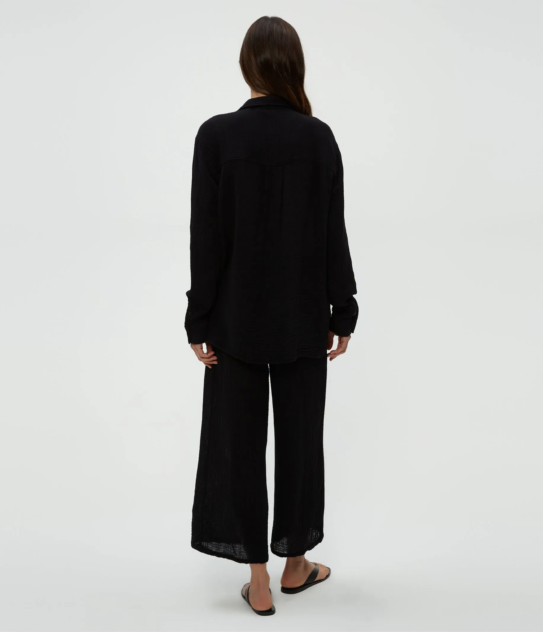 Medina Cropped Gauze Pant