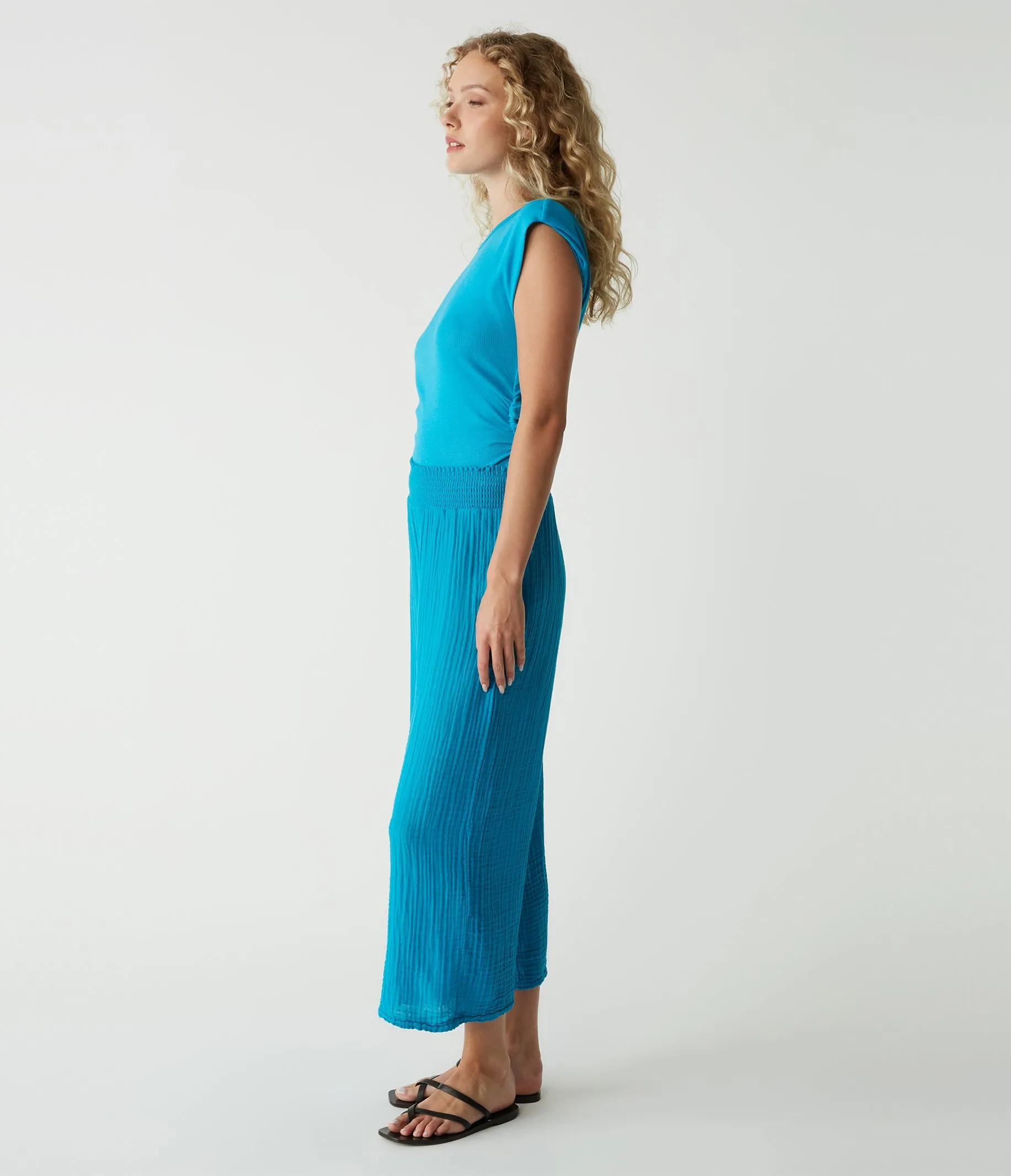 Medina Cropped Gauze Pant