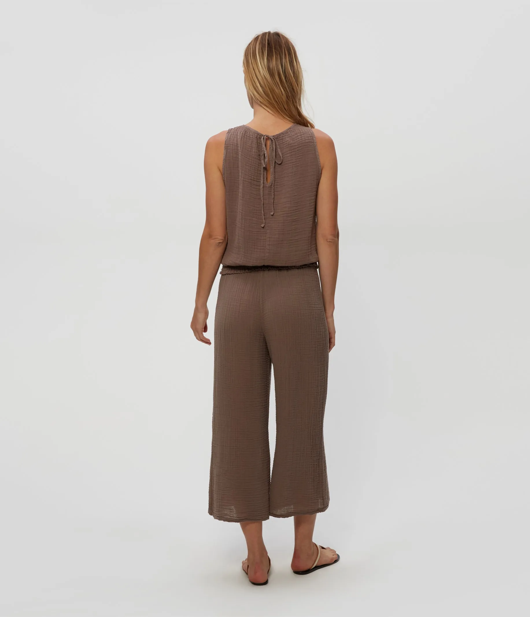 Medina Cropped Gauze Pant