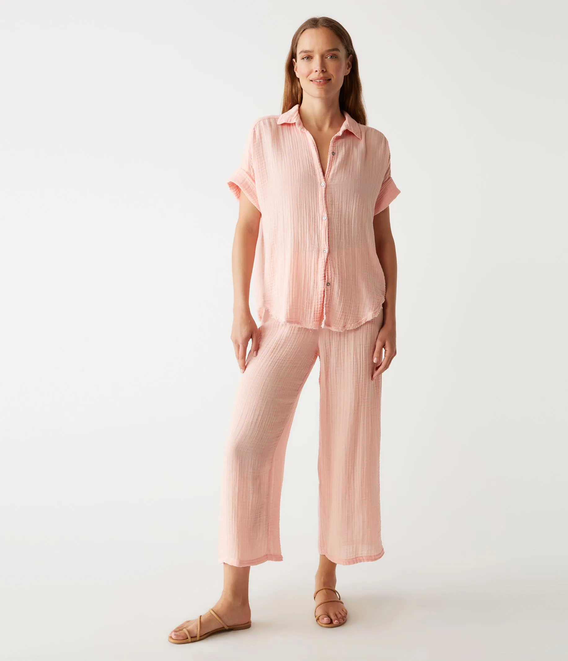 Medina Cropped Gauze Pant