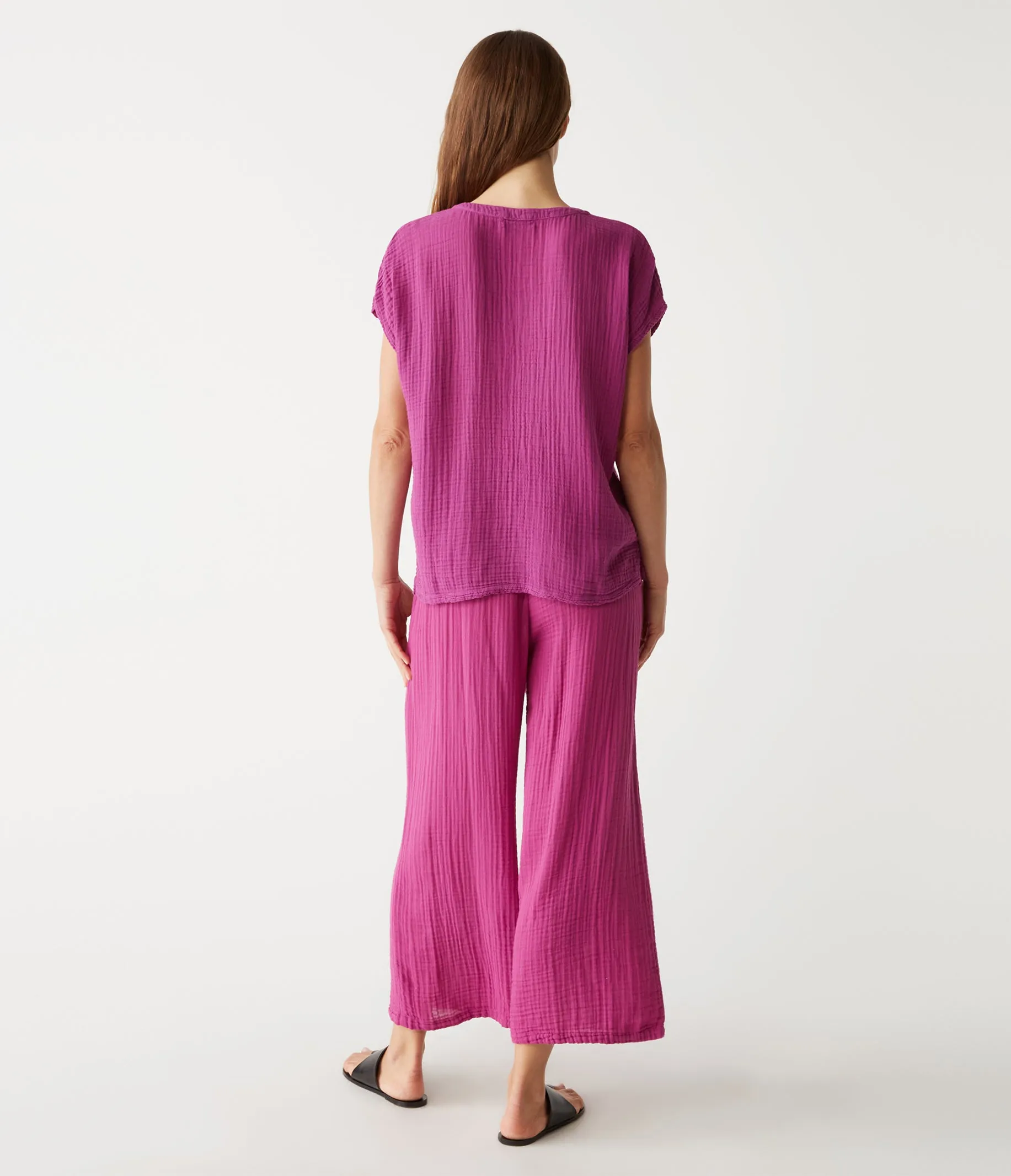Medina Cropped Gauze Pant