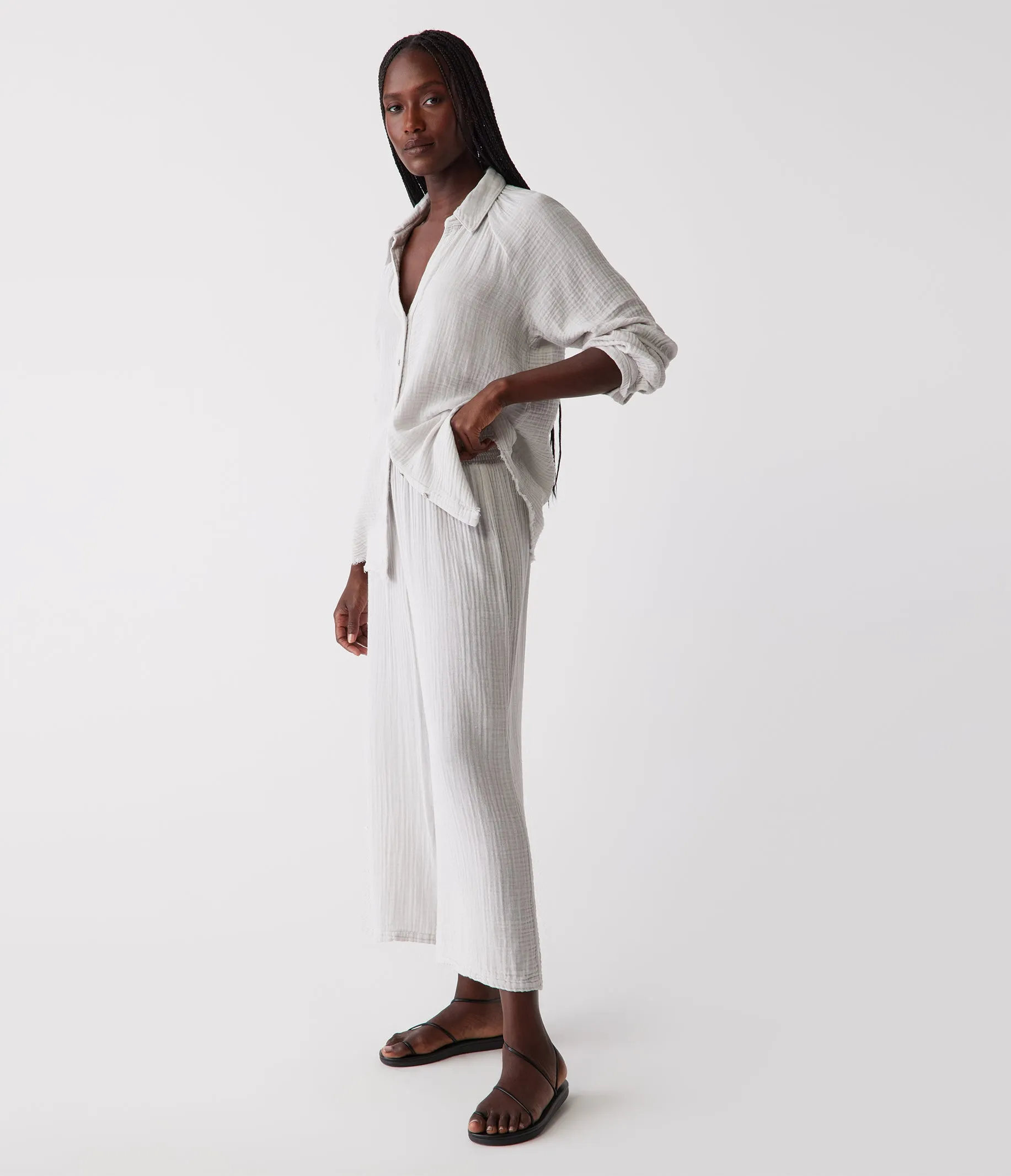 Medina Cropped Gauze Pant
