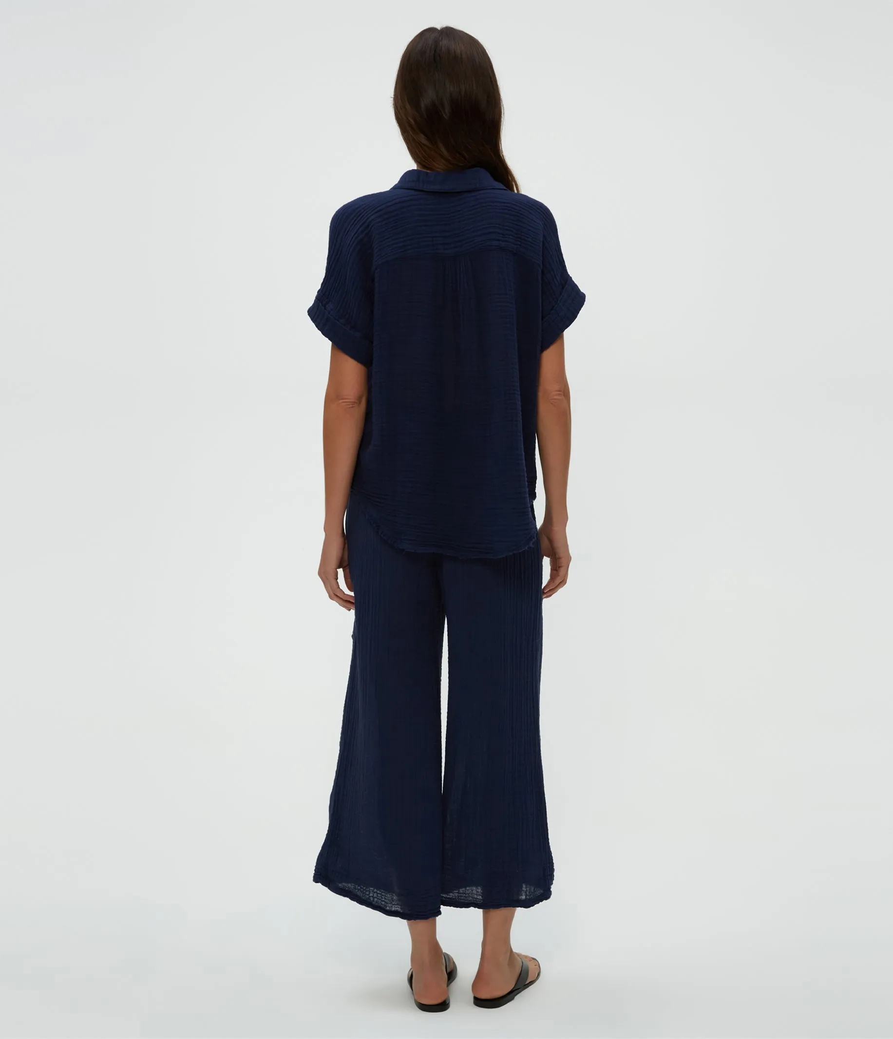 Medina Cropped Gauze Pant