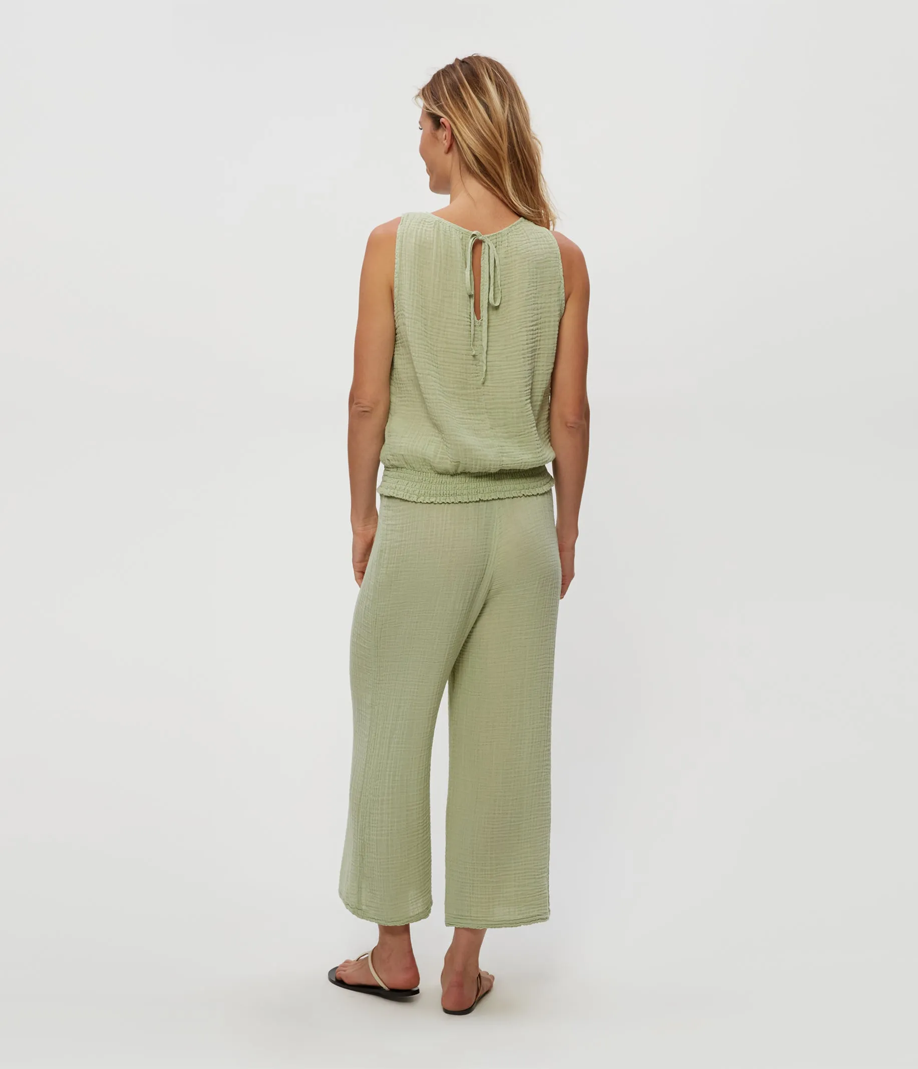 Medina Cropped Gauze Pant