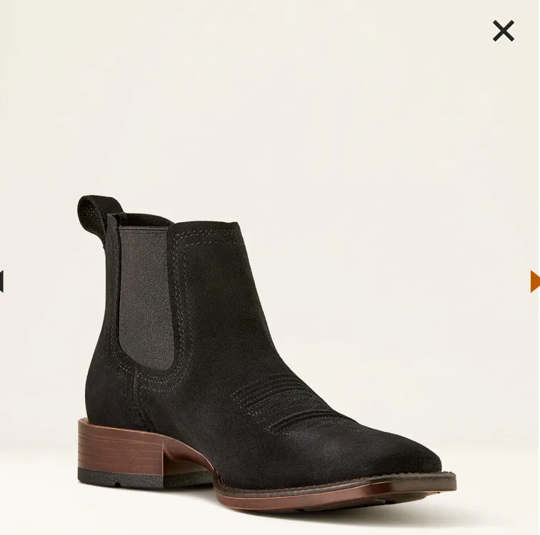 Men’s Ariat Black Suede Booker Ultra Boot