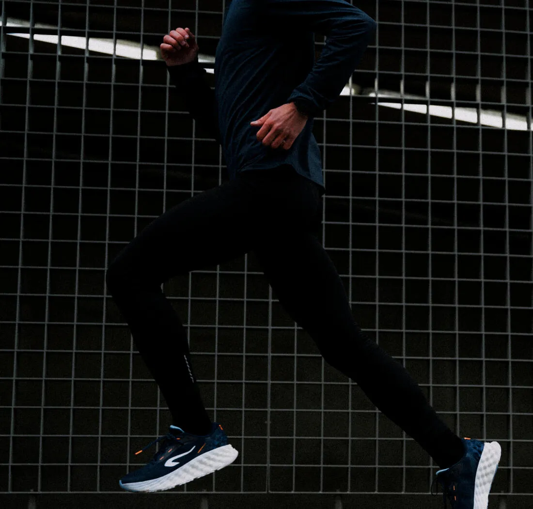 Men's KIPRUN Run 100 Warm Running Tights - Black