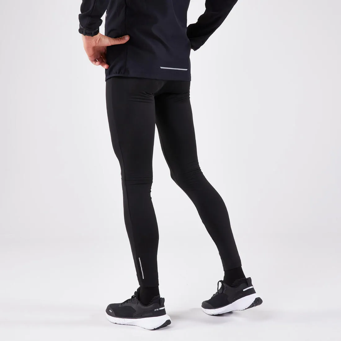 Men's KIPRUN Run 100 Warm Running Tights - Black