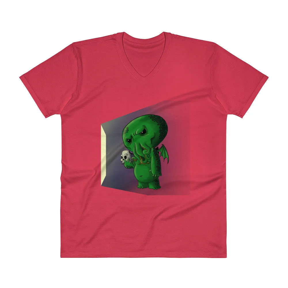 Midnight Snack Cthulhu V-Neck T-Shirt