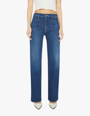 Mother The Lil' Patch Pocket Rambler Zip Sneak Jeans in These Boots Are Made For Walking