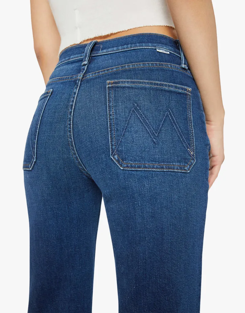 Mother The Lil' Patch Pocket Rambler Zip Sneak Jeans in These Boots Are Made For Walking