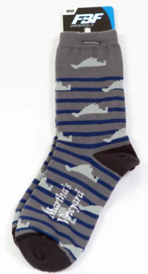 MV Thin Stripe Map Sock